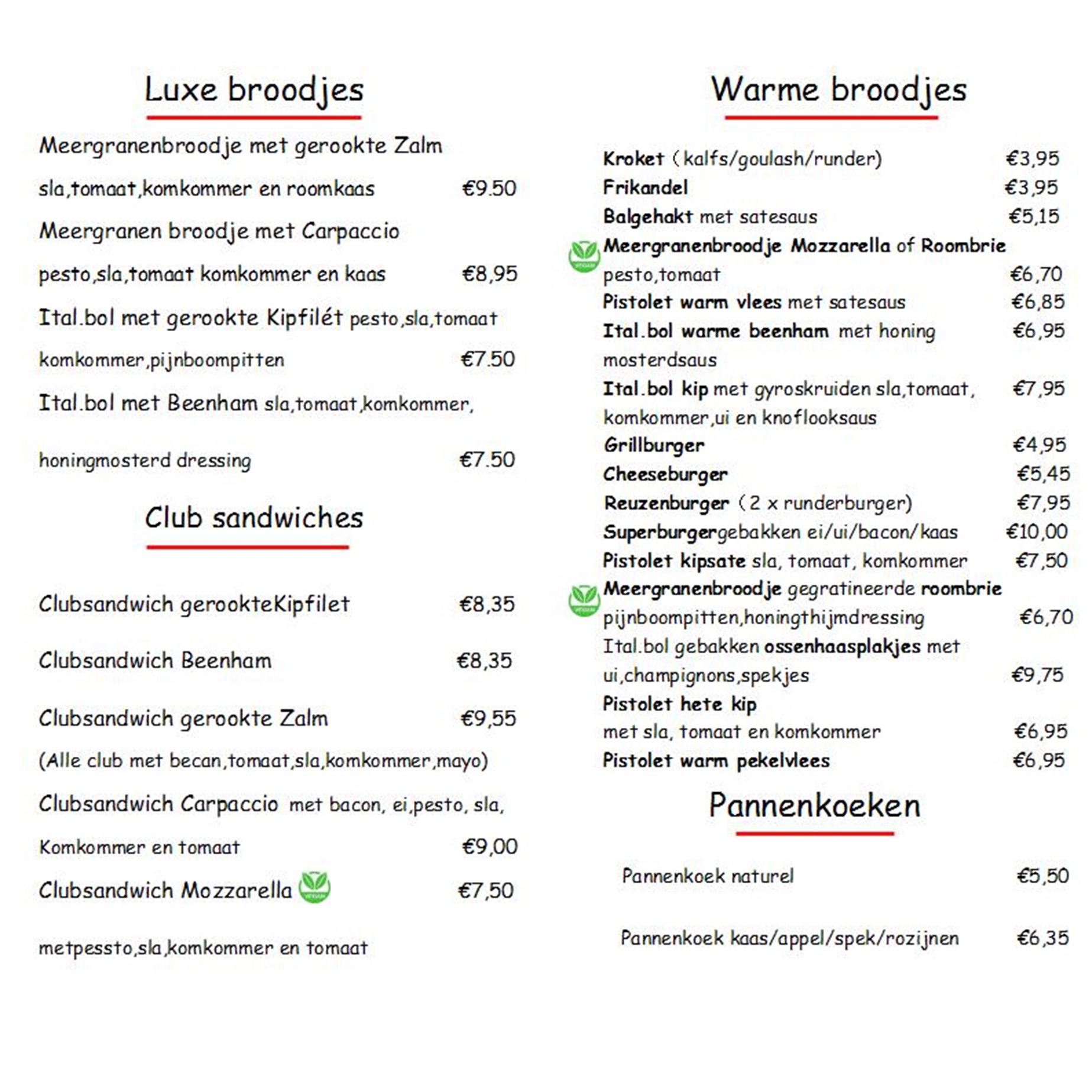 Ramsterdam Menu Spectrum Amsterdam Menukaart – Lunchen in Amsterdam Centrum ...